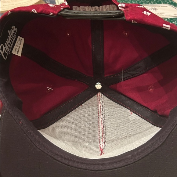 Popular Demand snap-back Hat- Maroon and Black~ New - Picture 3 of 5